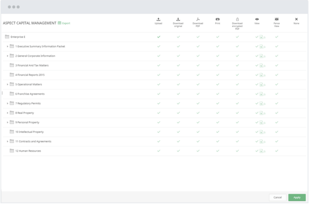 Virtual data room automatic index numbering